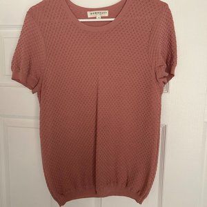 DownEast Pink Short Sleeve Blouse